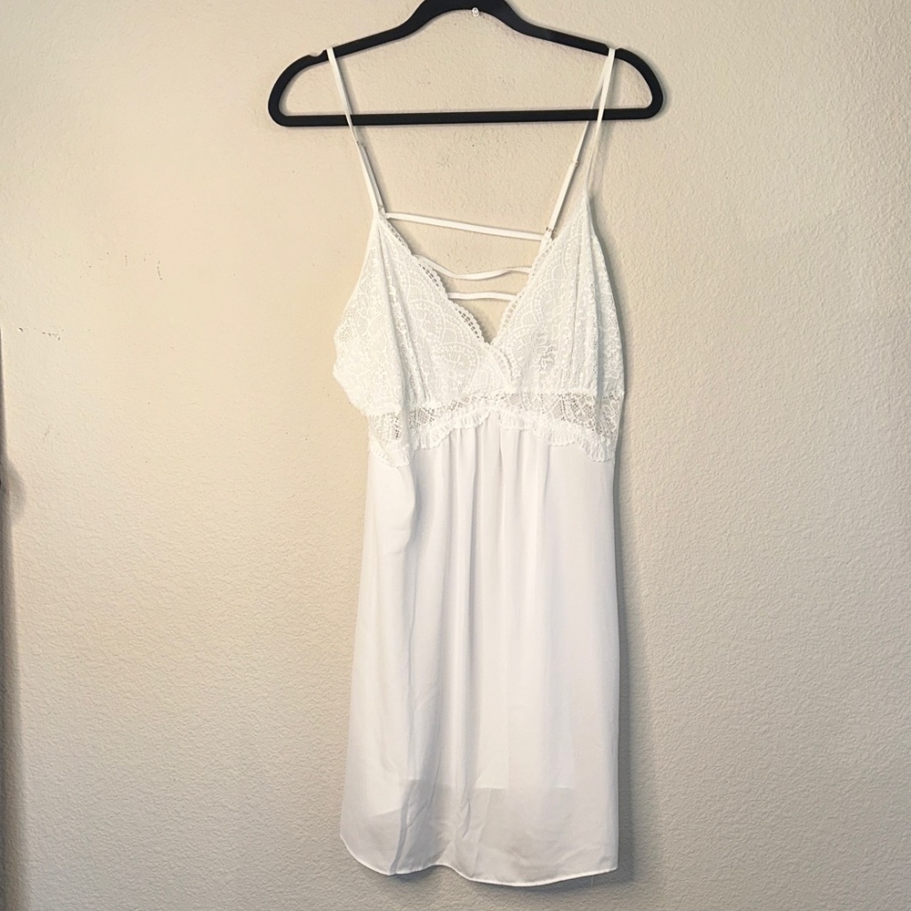 INC International Concepts Elegant White Lace Slip